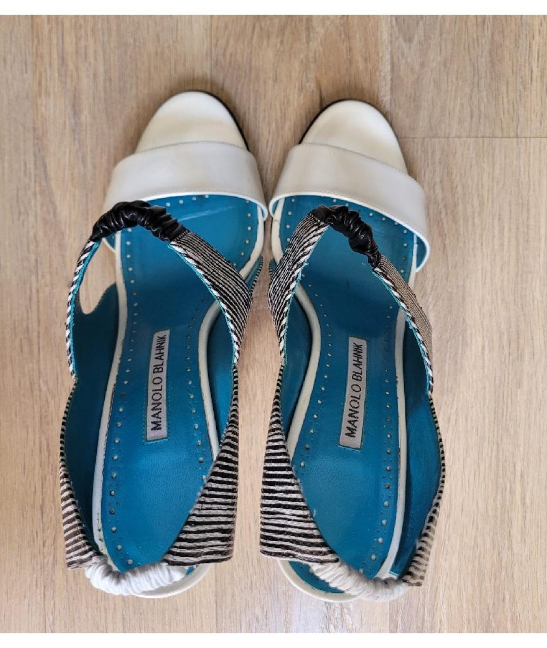 MANOLO BLAHNIK Мульти кожаные босоножки, фото 3