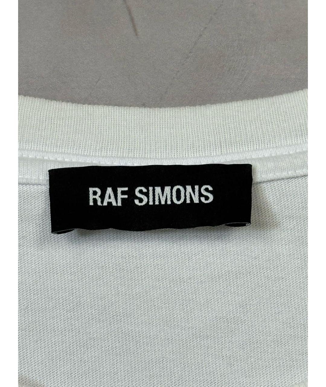 RAF SIMONS Белая хлопковая футболка, фото 5