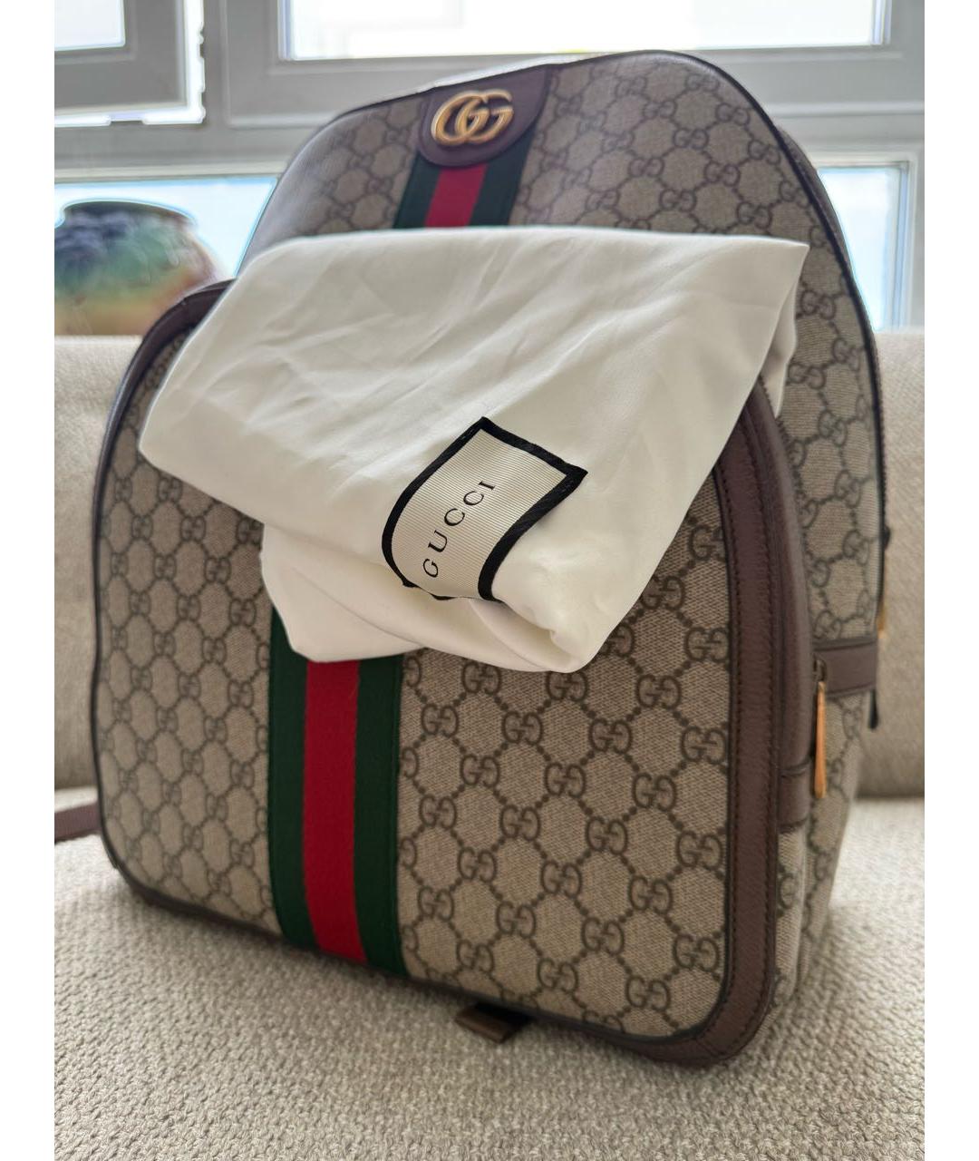 GUCCI Бежевый рюкзак, фото 6