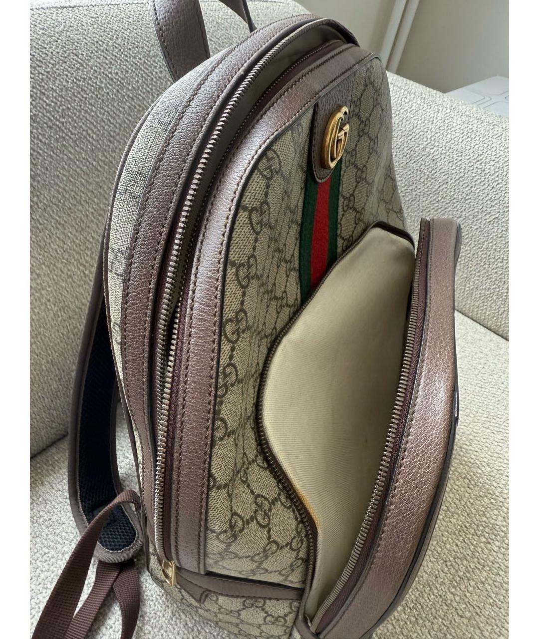 GUCCI Бежевый рюкзак, фото 5