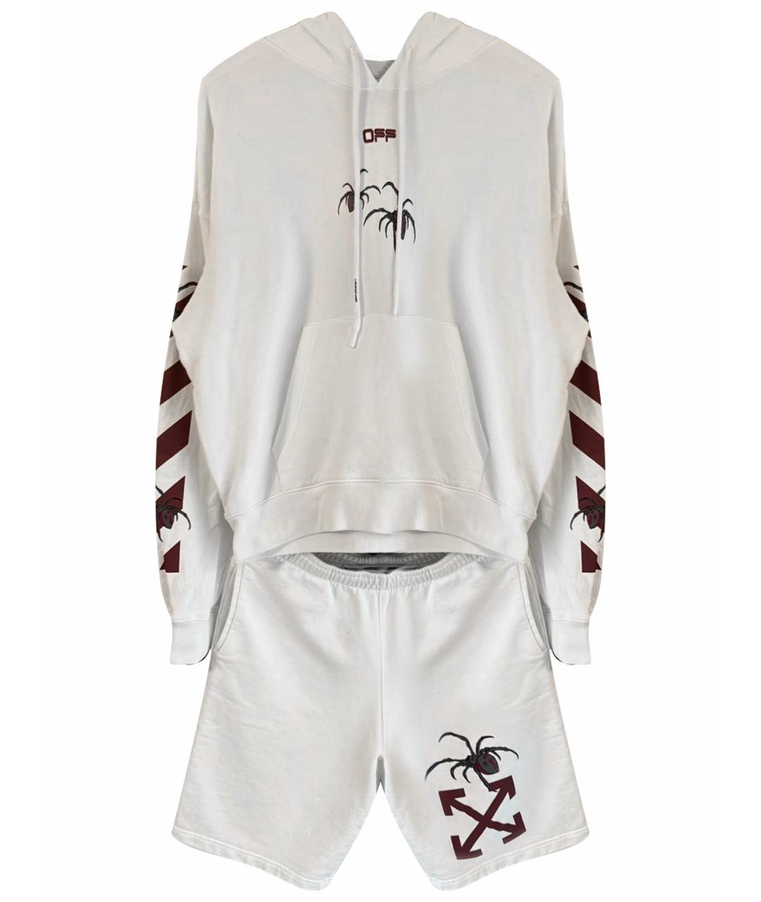 OFF-WHITE Белый хлопковый спортивный костюм, фото 1