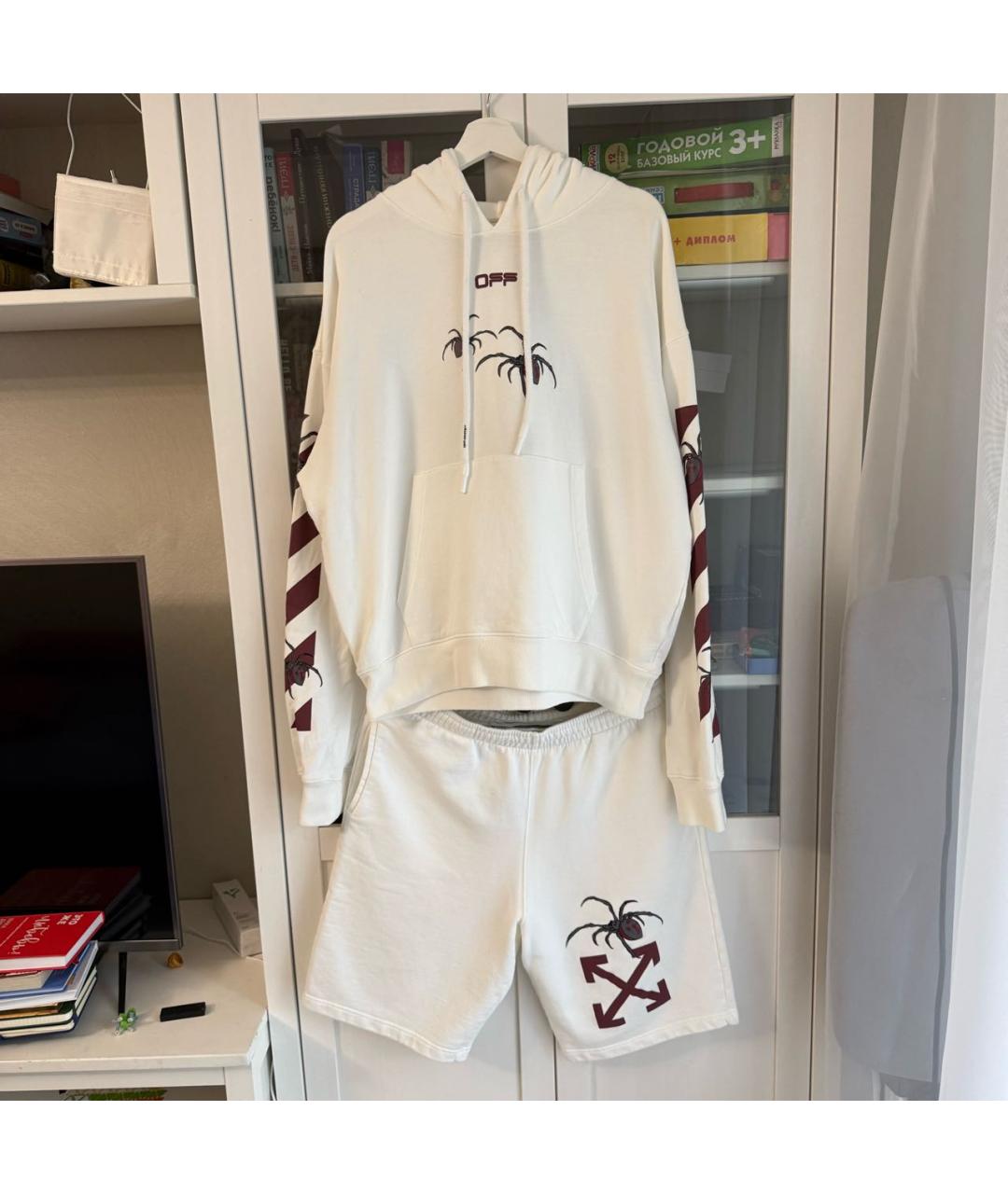 OFF-WHITE Белый хлопковый спортивный костюм, фото 7