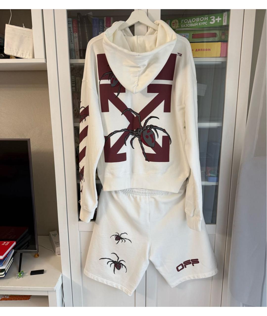 OFF-WHITE Белый хлопковый спортивный костюм, фото 2