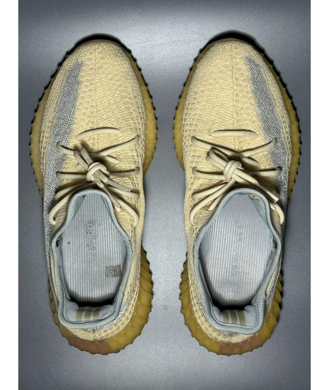 ADIDAS YEEZY Желтые текстильные низкие кроссовки / кеды, фото 3