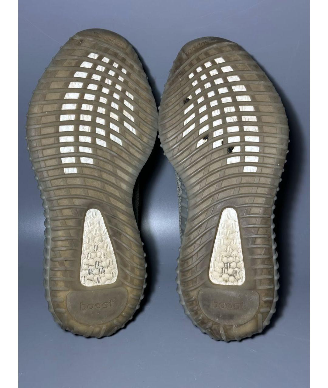 ADIDAS YEEZY Антрацитовые текстильные низкие кроссовки / кеды, фото 8