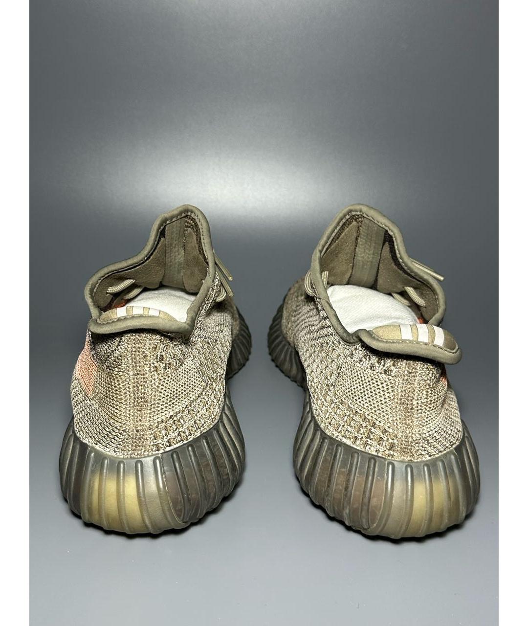 ADIDAS YEEZY Коричневые текстильные низкие кроссовки / кеды, фото 4
