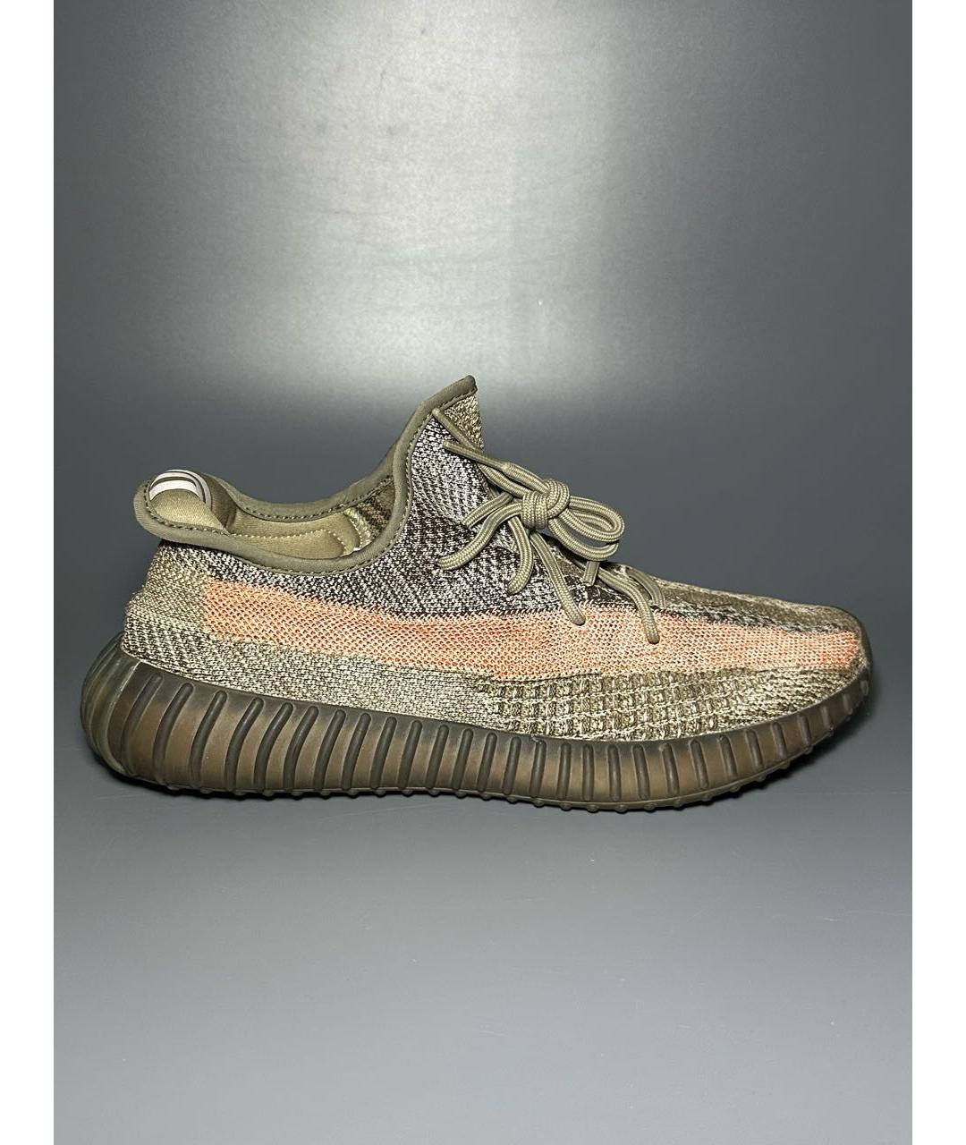 ADIDAS YEEZY Коричневые текстильные низкие кроссовки / кеды, фото 9