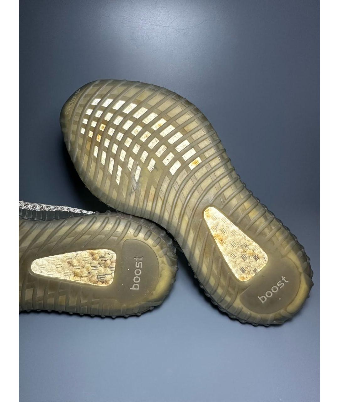 ADIDAS YEEZY Коричневые текстильные низкие кроссовки / кеды, фото 8
