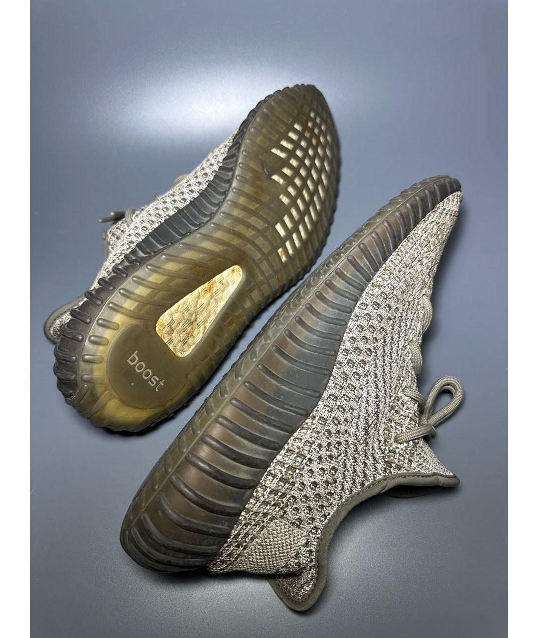 ADIDAS YEEZY Коричневые текстильные низкие кроссовки / кеды, фото 7