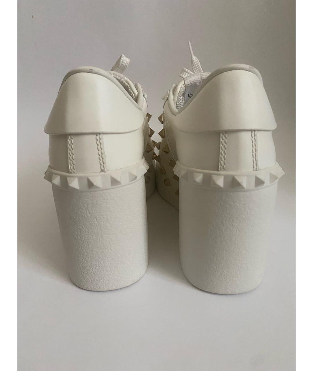 VALENTINO Белые кожаные кроссовки, фото 4