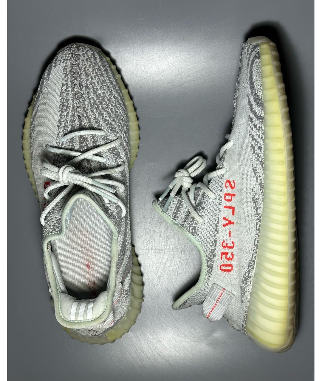 ADIDAS YEEZY Белые текстильные низкие кроссовки / кеды, фото 6