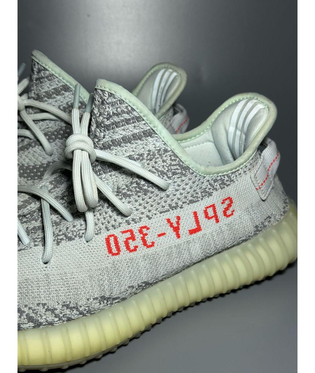 ADIDAS YEEZY Белые текстильные низкие кроссовки / кеды, фото 7