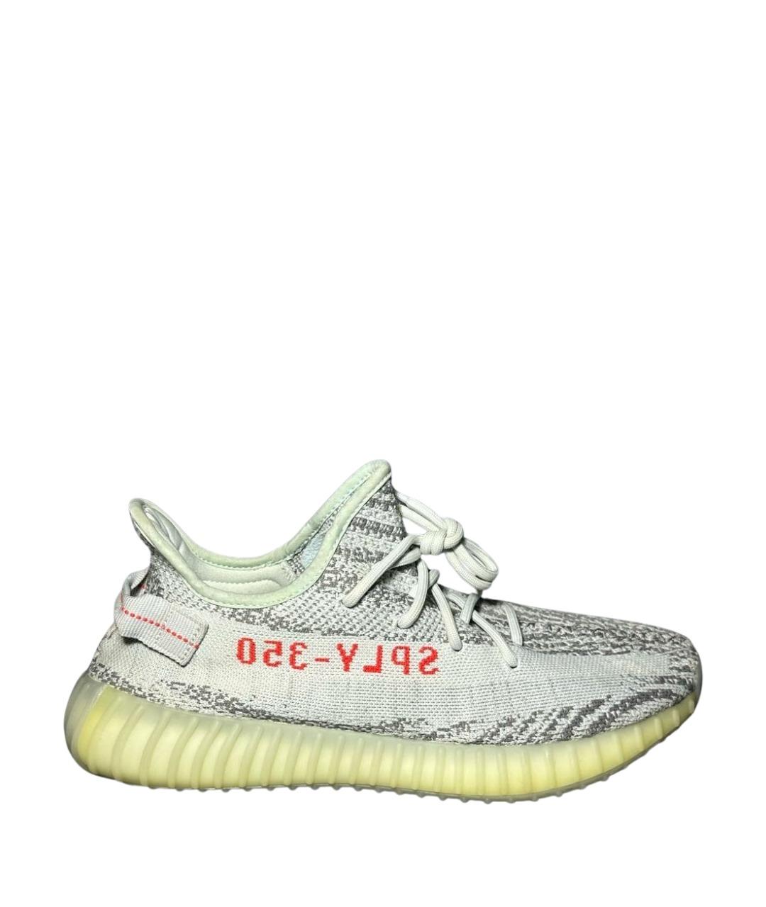 ADIDAS YEEZY Белые текстильные низкие кроссовки / кеды, фото 1