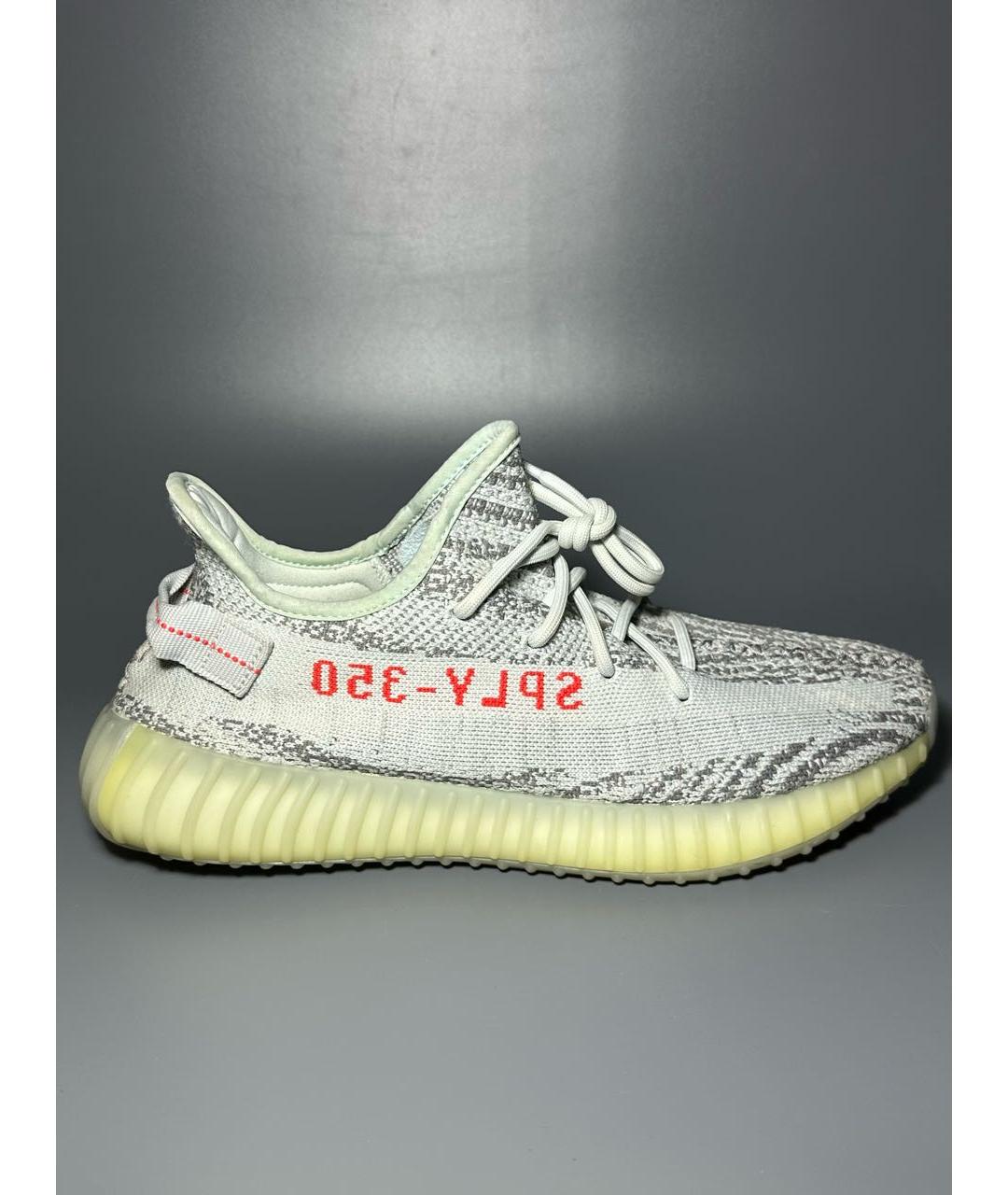 ADIDAS YEEZY Белые текстильные низкие кроссовки / кеды, фото 9