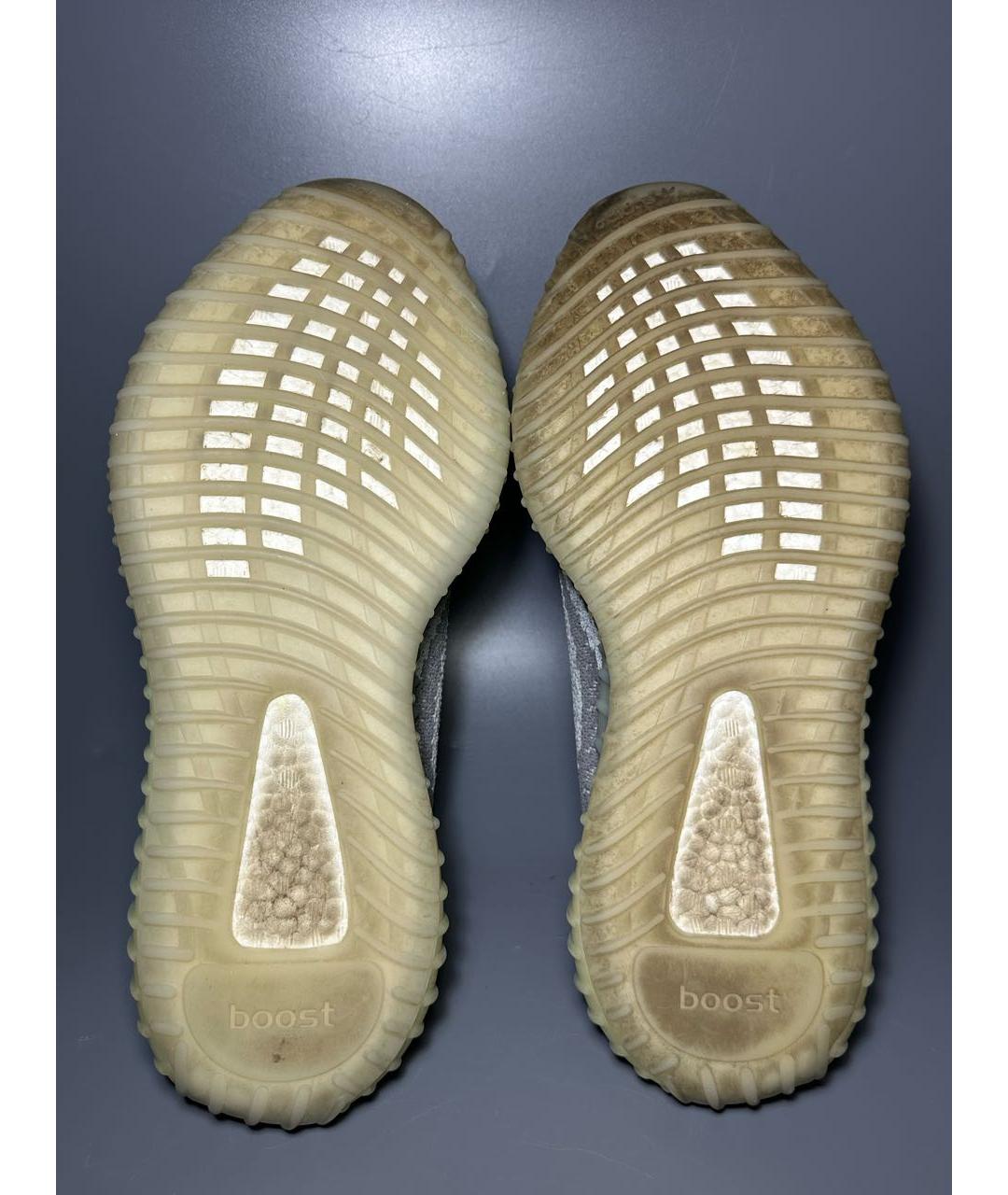 ADIDAS YEEZY Белые текстильные низкие кроссовки / кеды, фото 8