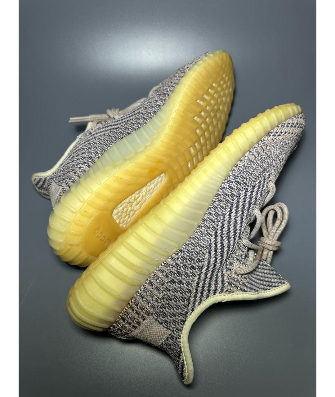 ADIDAS YEEZY Бежевые текстильные низкие кроссовки / кеды, фото 6