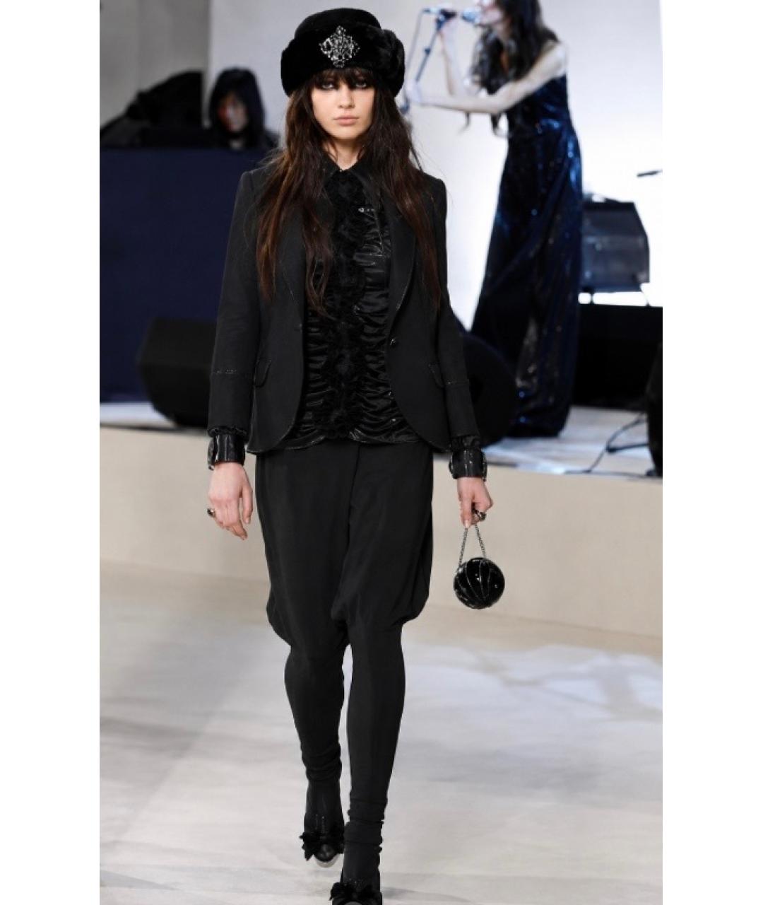 CHANEL Черные ацетатные брюки узкие, фото 6