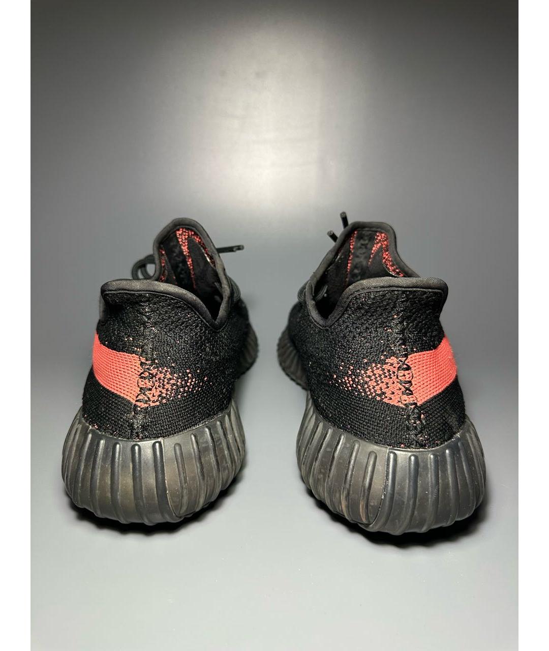 ADIDAS YEEZY Черные текстильные низкие кроссовки / кеды, фото 4