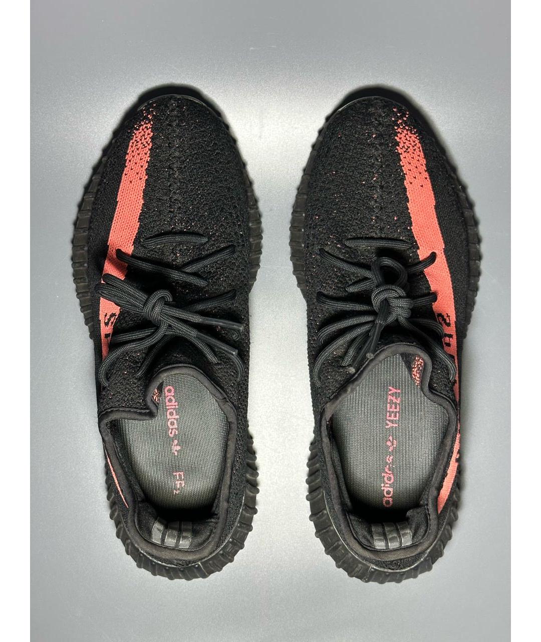 ADIDAS YEEZY Черные текстильные низкие кроссовки / кеды, фото 3
