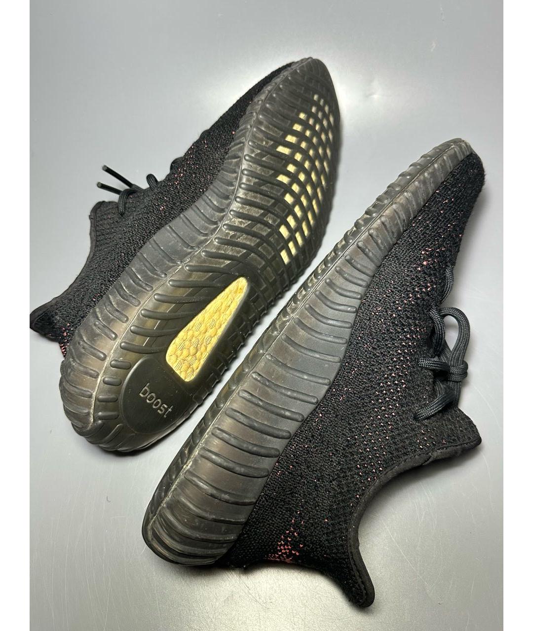 ADIDAS YEEZY Черные текстильные низкие кроссовки / кеды, фото 7