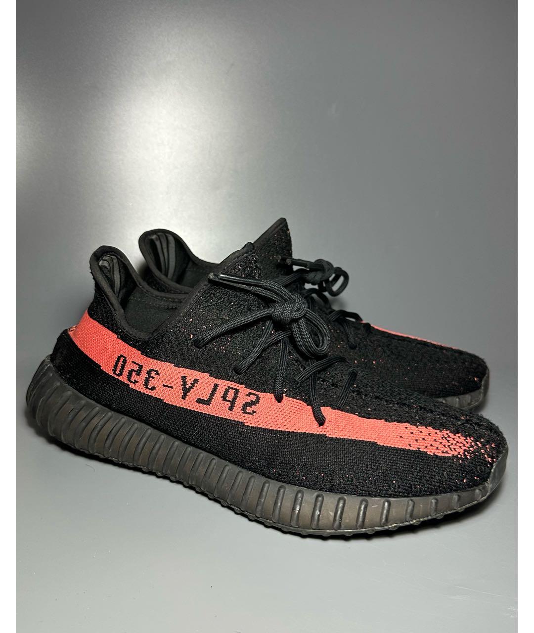 ADIDAS YEEZY Черные текстильные низкие кроссовки / кеды, фото 5