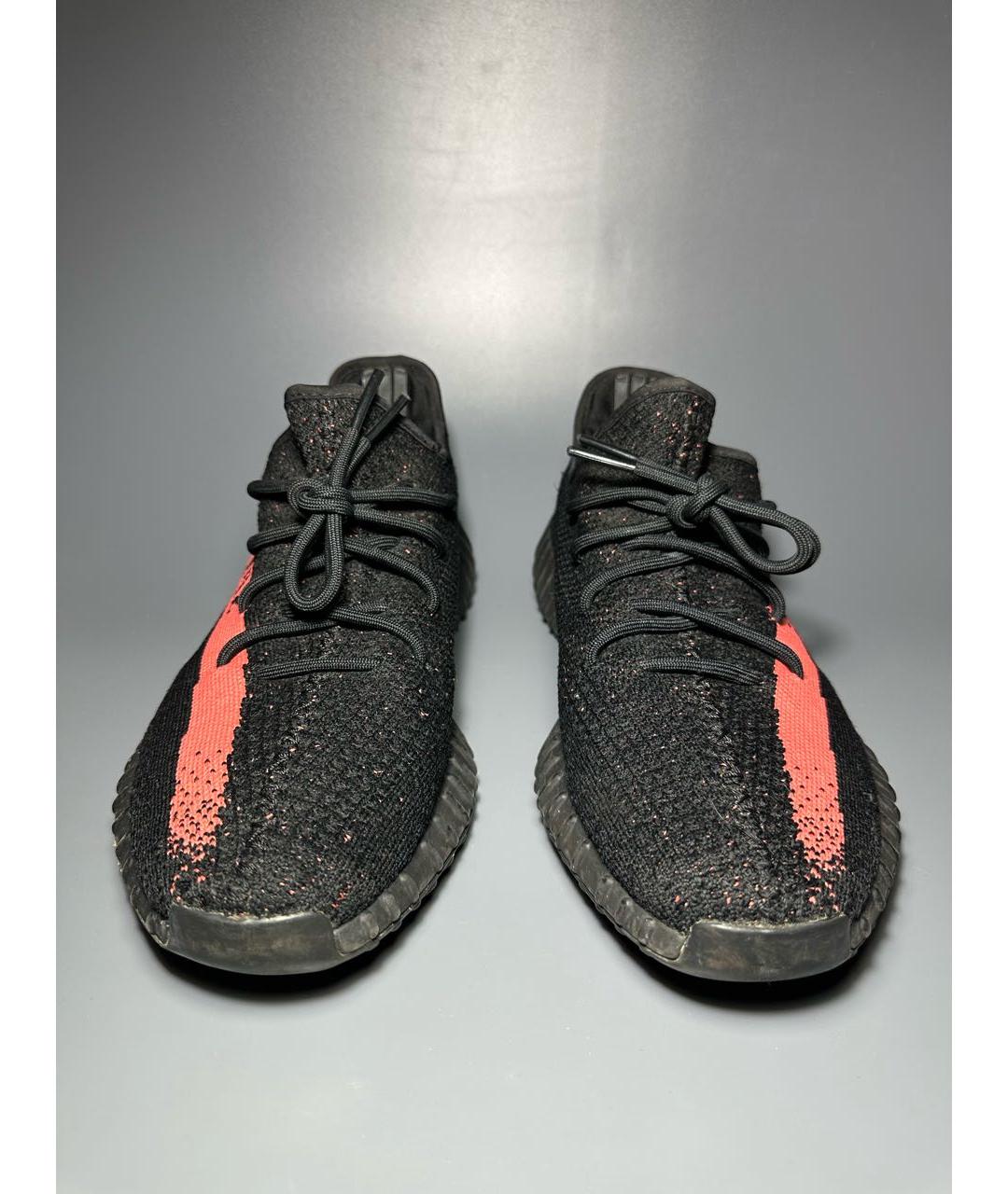 ADIDAS YEEZY Черные текстильные низкие кроссовки / кеды, фото 2