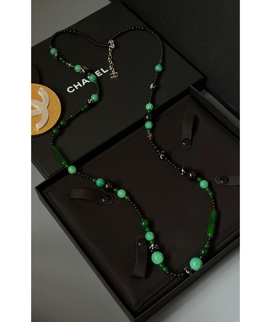 CHANEL Зеленое колье, фото 3