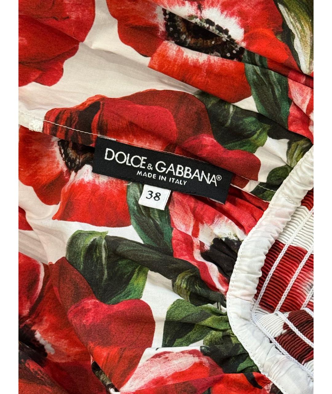 DOLCE&GABBANA Красная хлопковая блузы, фото 6
