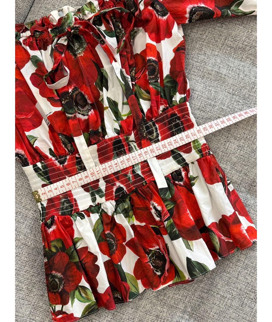 DOLCE&GABBANA Красная хлопковая блузы, фото 7