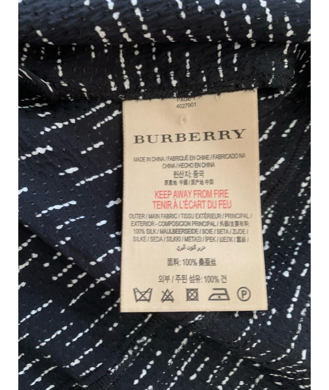 BURBERRY Черное шелковое повседневное платье, фото 5