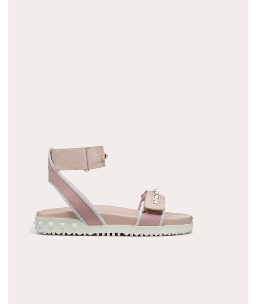 VALENTINO Розовые кожаные сандалии, фото 8