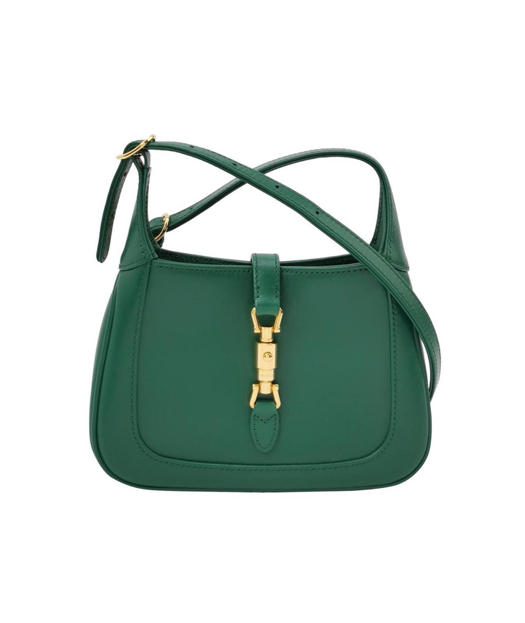 GUCCI Зеленая кожаная сумка с короткими ручками, фото 1