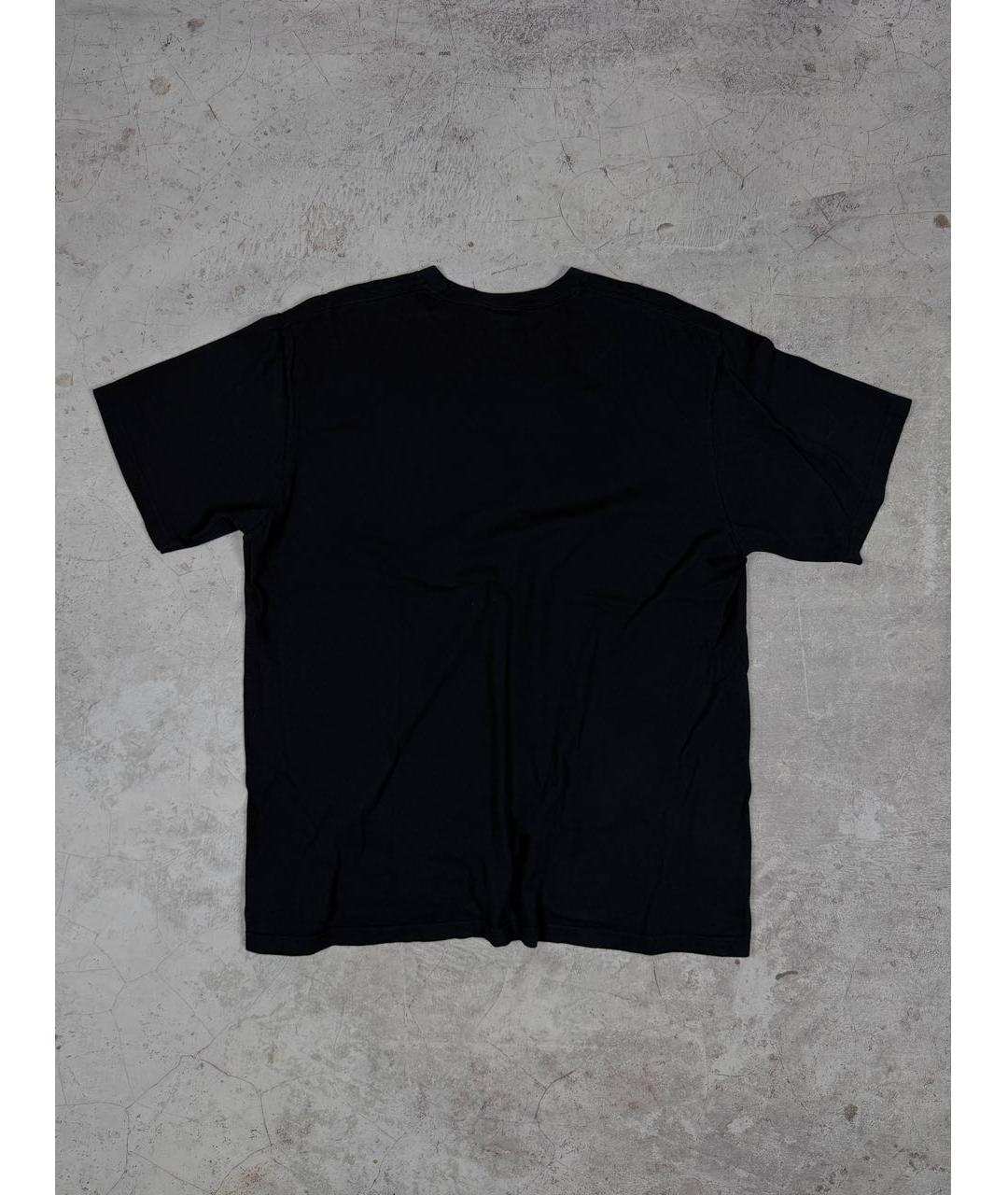 YOHJI YAMAMOTO Черная хлопковая футболка, фото 2