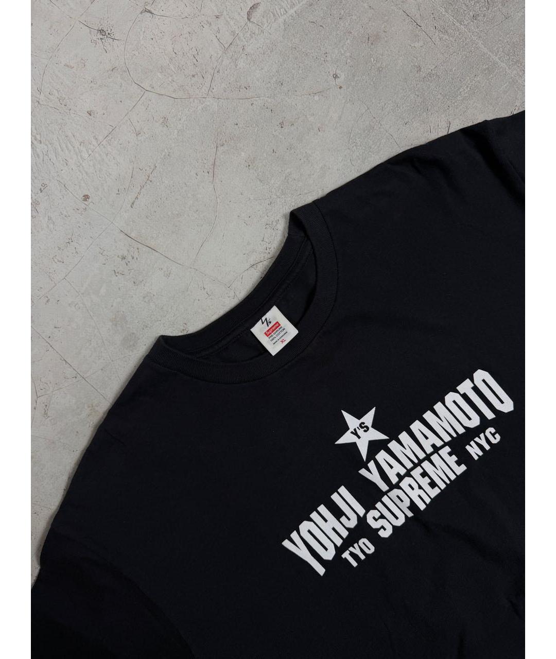 YOHJI YAMAMOTO Черная хлопковая футболка, фото 4