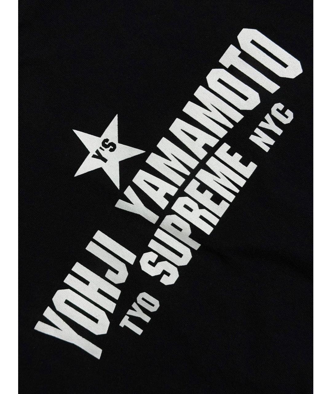 YOHJI YAMAMOTO Черная хлопковая футболка, фото 5