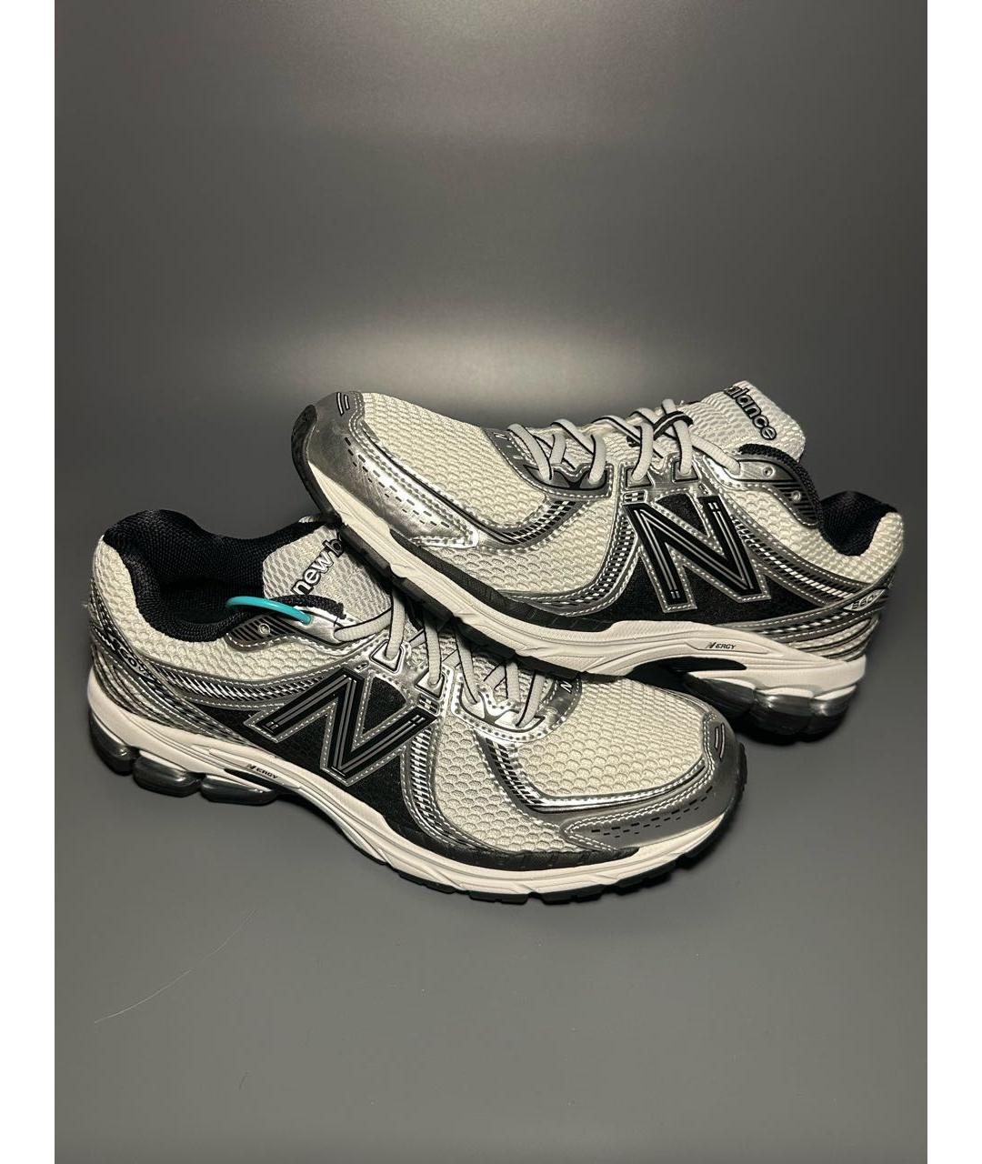 NEW BALANCE Белые синтетические низкие кроссовки / кеды, фото 4