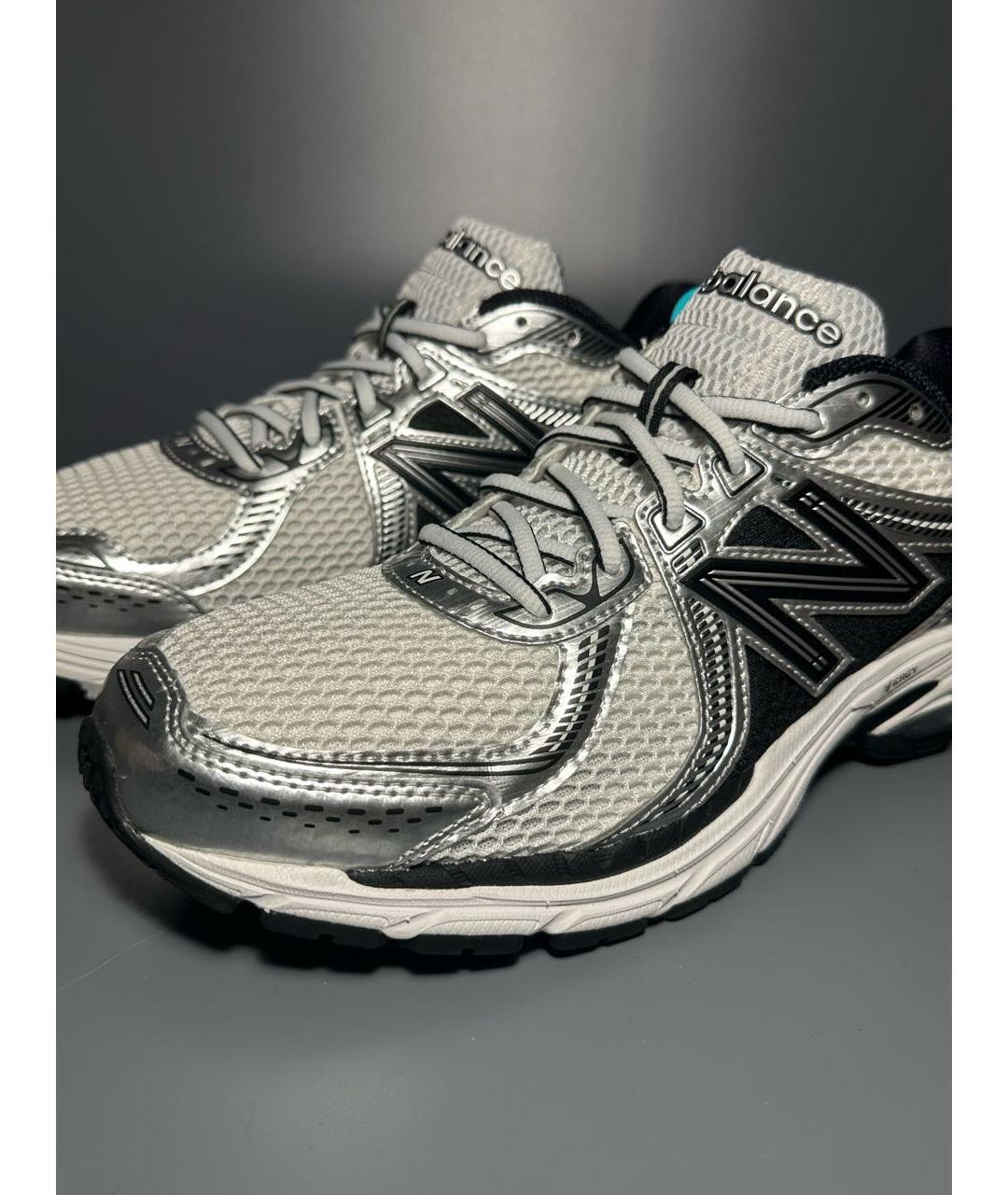 NEW BALANCE Белые синтетические низкие кроссовки / кеды, фото 5