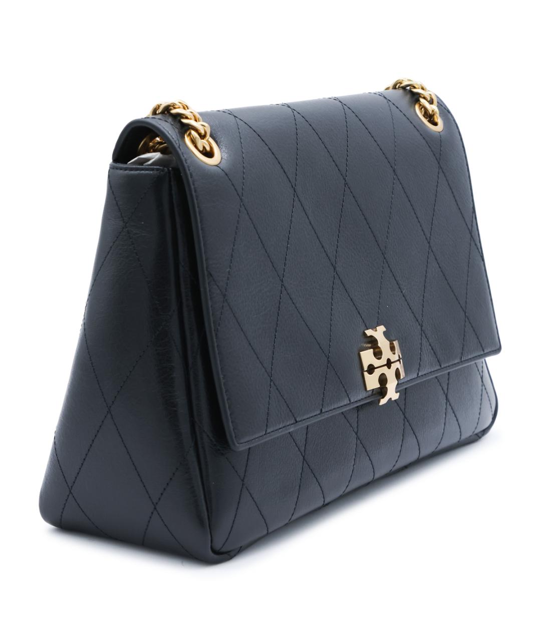 TORY BURCH Черная кожаная сумка через плечо, фото 3