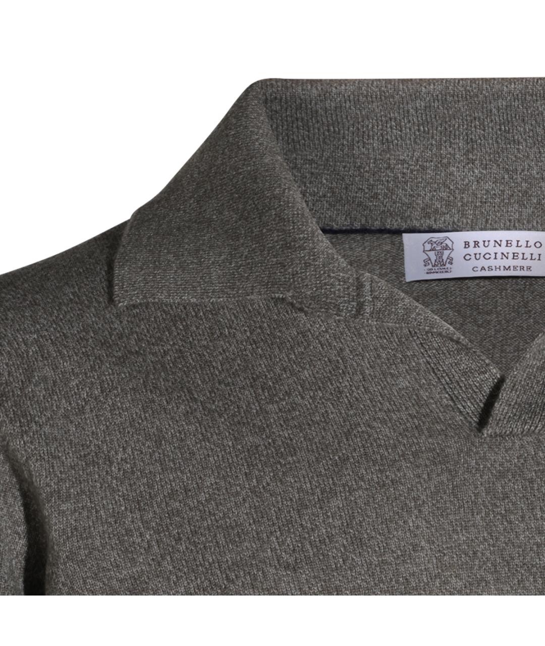 BRUNELLO CUCINELLI Серый шерстяной джемпер / свитер, фото 4