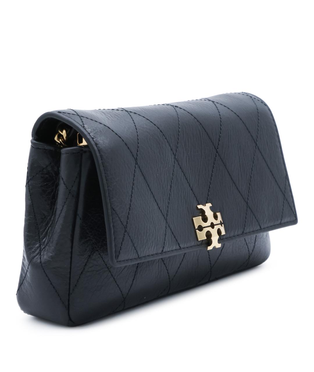 TORY BURCH Черная кожаная сумка через плечо, фото 3