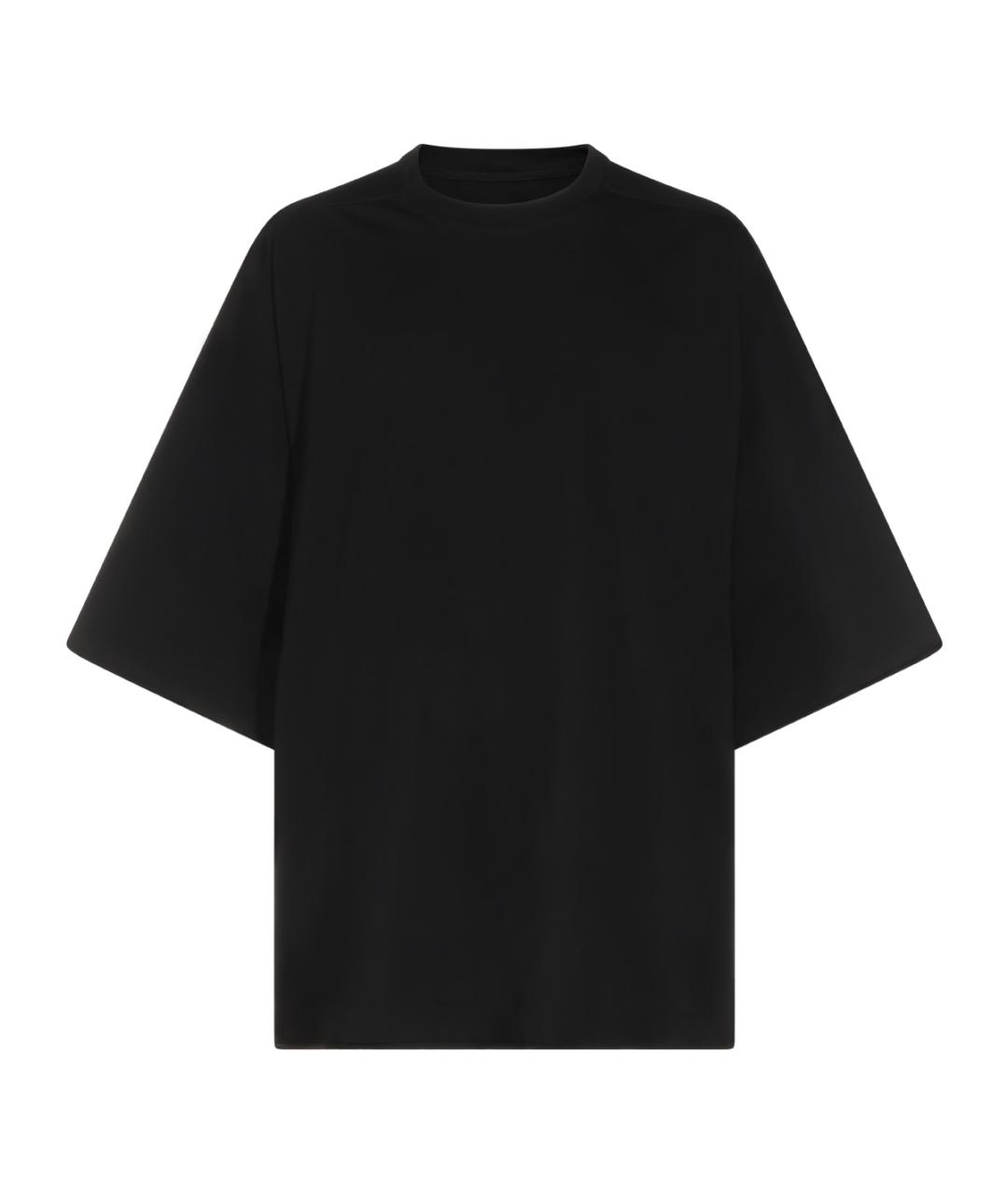 RICK OWENS Черная хлопковая футболка, фото 1