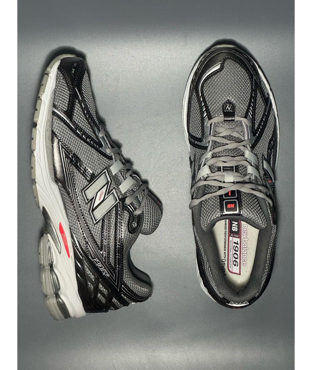 NEW BALANCE Серые синтетические низкие кроссовки / кеды, фото 3