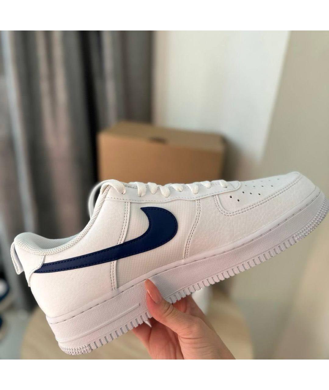 NIKE Белые кожаные низкие кроссовки / кеды, фото 4