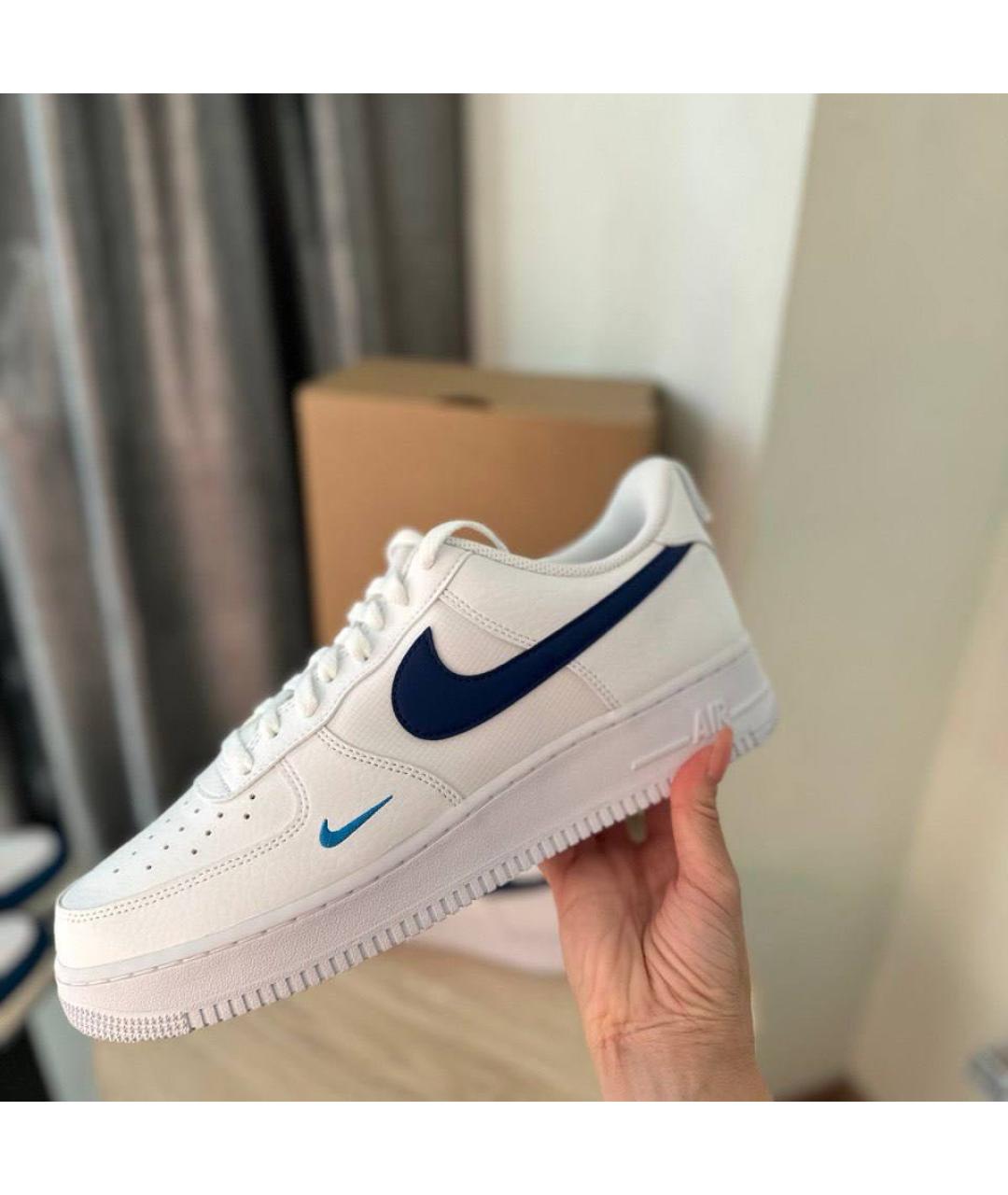 NIKE Белые кожаные низкие кроссовки / кеды, фото 6