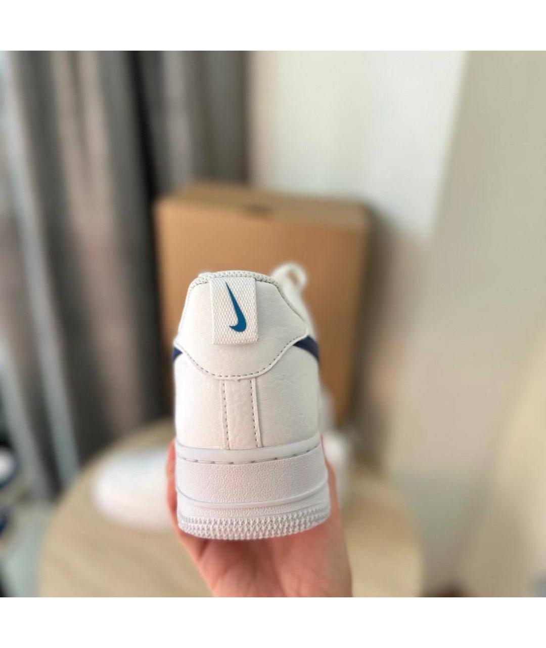 NIKE Белые кожаные низкие кроссовки / кеды, фото 3