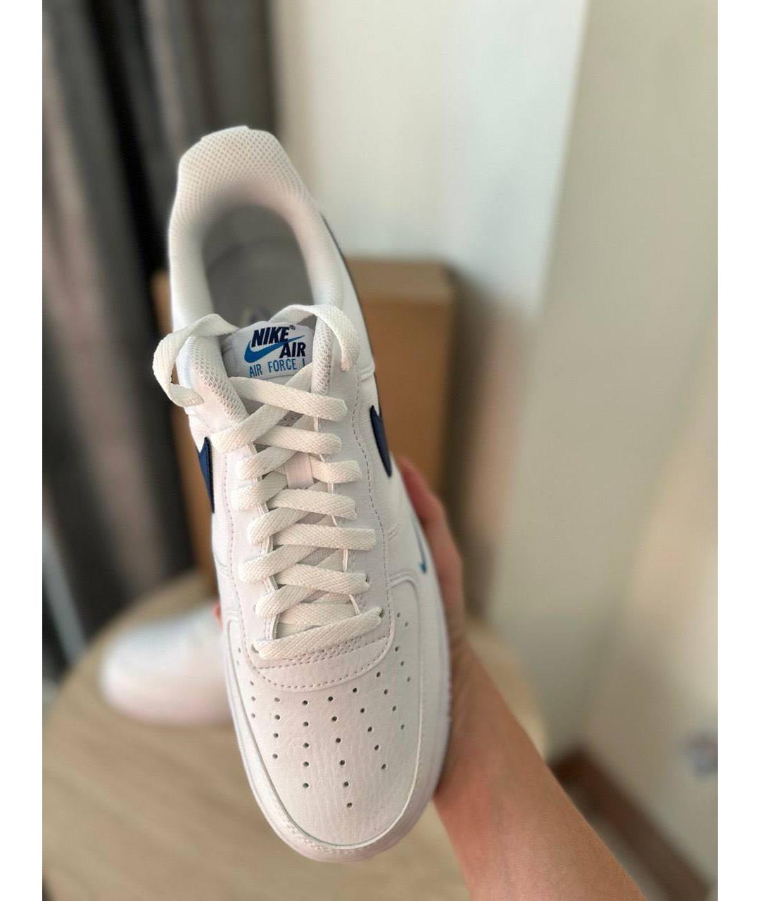 NIKE Белые кожаные низкие кроссовки / кеды, фото 5