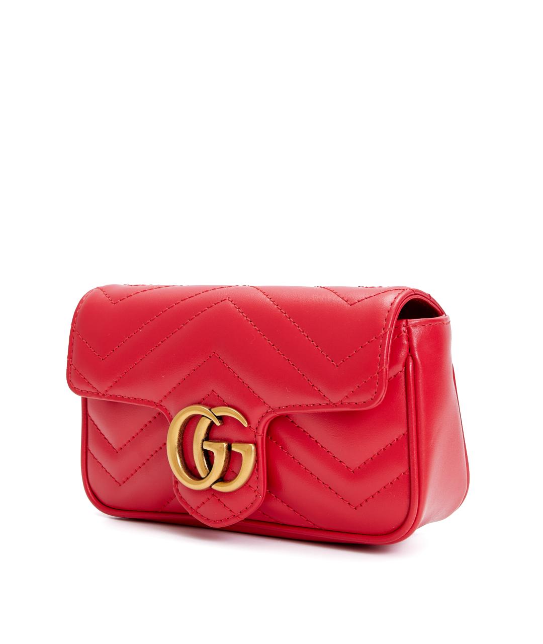 GUCCI Красная кожаная сумка через плечо, фото 2
