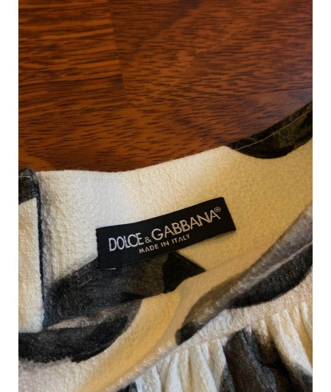 DOLCE&GABBANA Белая юбка мини, фото 3