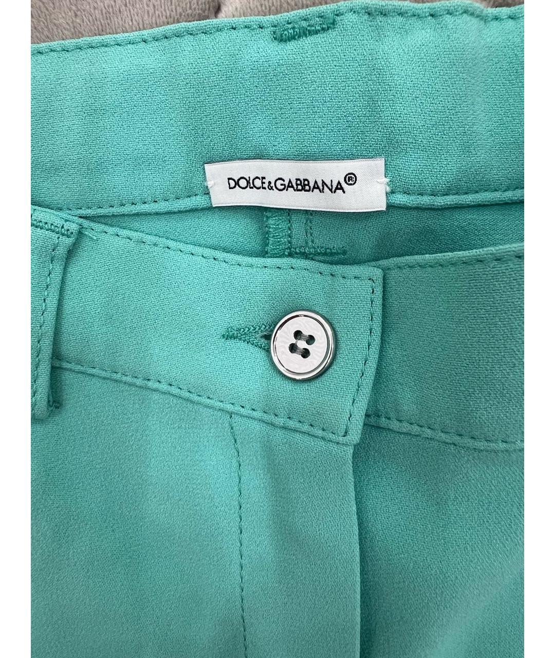 DOLCE&GABBANA Салатовые вискозные брюки и шорты, фото 4