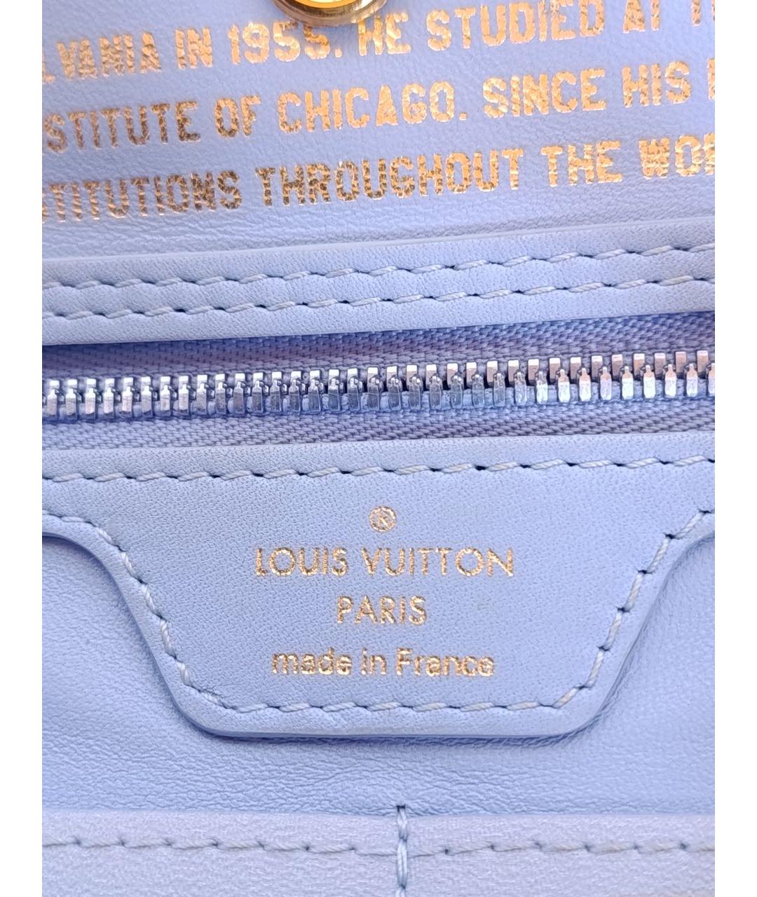 LOUIS VUITTON Голубая сумка тоут, фото 5